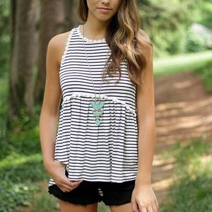 Striped Babydoll Tank